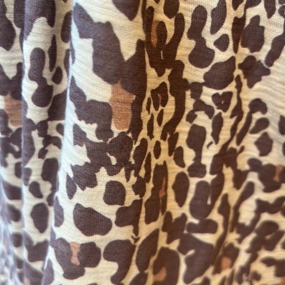 NATION LTD Leopard print 100% cotton mock neck top size medium - Picture 2 of 11